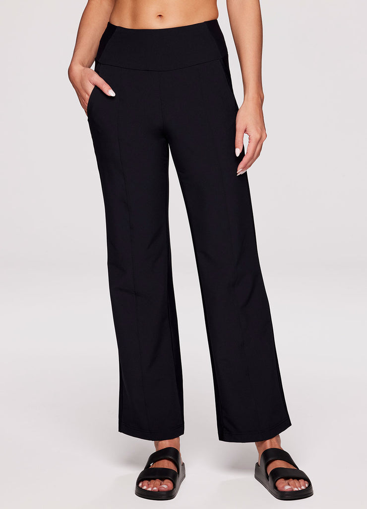 Luna Del Pinal ~ Topographic Stretch Weave Flare Pants