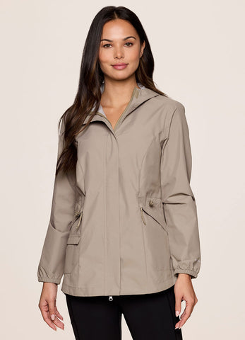 Avalanche Women's Fleece Lined Soft Shell Hoodie Rain Jacket With Zipper  Pockets 
