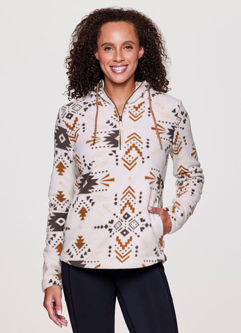 Avalanche Ladies' Full Zip Sweater Knit Fleece Jacket-Heather Gray, Small